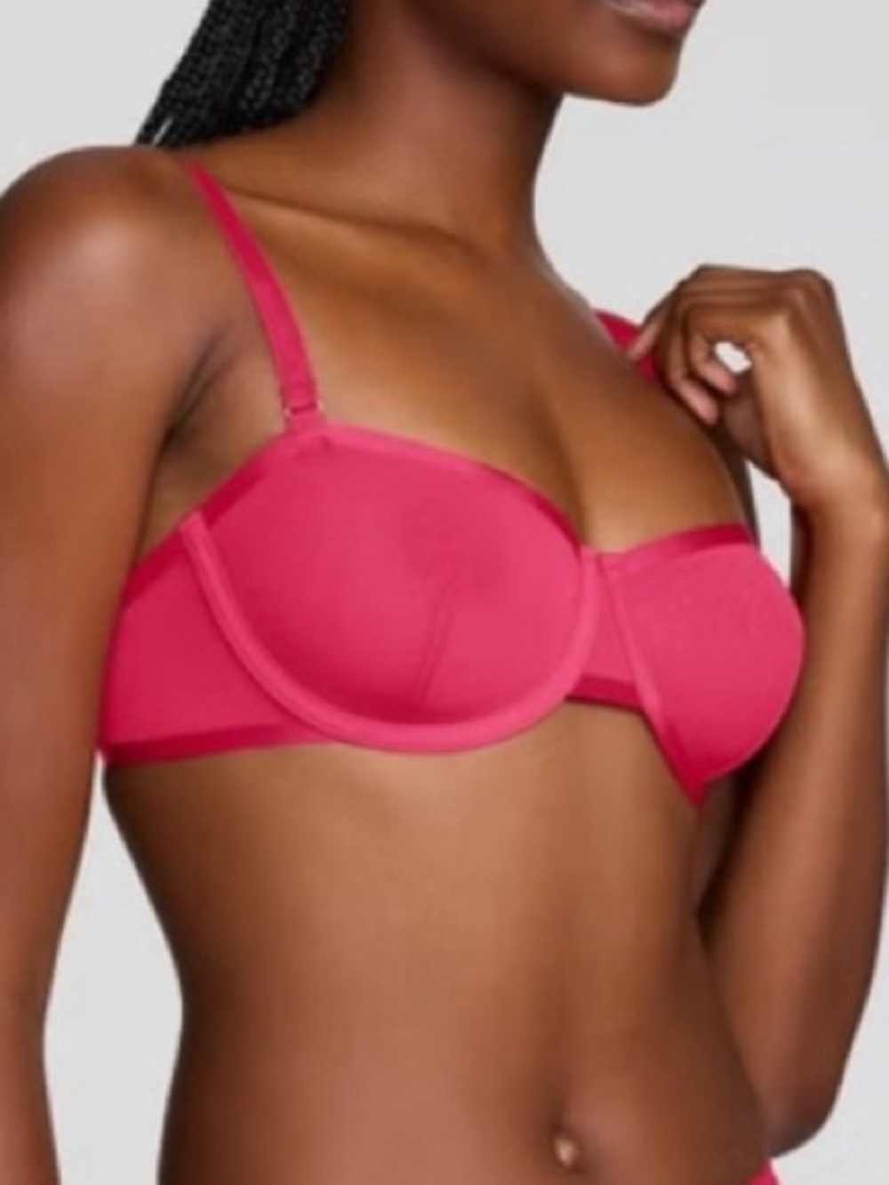 CUUP Balconette Mesh Underwire Bra in Mulberry Size 44E NWT